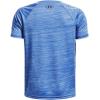 imageUnder Armour Boys Tech Split Logo Hybrid ShortSleeve TShirt486 Versa Blue   Black