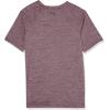 imageUnder Armour Boys Tech Split Logo Hybrid ShortSleeve TShirt603 Dark Maroon Light Heather   White