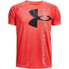 imageUnder Armour Boys Tech Split Logo Hybrid ShortSleeve TShirt810 Bolt Red   Black