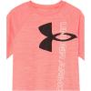 imageUnder Armour Boys Tech Split Logo Hybrid ShortSleeve TShirt820 Rush Red Light Heather   White