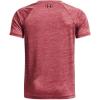 imageUnder Armour Boys Tech Split Logo Hybrid ShortSleeve TShirtBlack Rose 664Quirky Lime