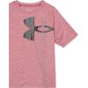 imageUnder Armour Boys Tech Split Logo Hybrid ShortSleeve TShirtBlack Rose 664Quirky Lime