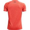 imageUnder Armour Boys Tech Split Logo Hybrid ShortSleeve TShirtDark Orange 860Black