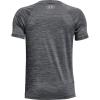 imageUnder Armour Boys Tech Split Logo Hybrid ShortSleeve TShirtPitch Gray 012Matcha Green
