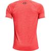 imageUnder Armour Boys Tech Split Logo Hybrid ShortSleeve TShirtVenom Red 690Black