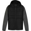 imageUnder Armour Boys 2fer Lightweight Hoodie Hybrid Zipup Jacket with Water Repellent VestBlack Twist