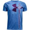 imageUnder Armour Boys Tech Split Logo Hybrid ShortSleeve TShirtVictory Blue 474Beta