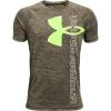 imageUnder Armour Boys Tech Split Logo Hybrid ShortSleeve TShirtVictory Green 369Summer Lime