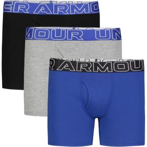 imageUnder Armour Boys Charged Stretch Boxer Jock Lightweight ampamp Smooth Stretch Fit3pack Performance Cottonroyal