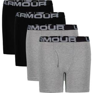 imageUnder Armour Boys Charged Stretch Boxer Jock Lightweight ampamp Smooth Stretch FitModerate Gray