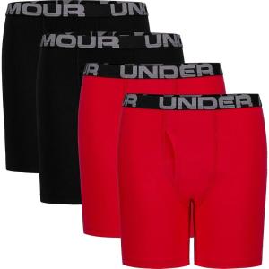 imageUnder Armour Boys Charged Stretch Boxer Jock Lightweight ampamp Smooth Stretch FitRed