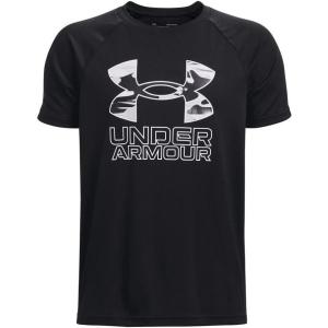 imageUnder Armour Boys Tech Hybrid Printed Fill ShortSleeve TShirt006 Black   White