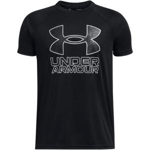 imageUnder Armour Boys Tech Hybrid Printed Fill ShortSleeve TShirt010 Black   White