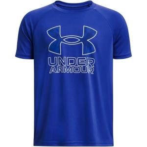 imageUnder Armour Boys Tech Hybrid Printed Fill ShortSleeve TShirt400 Team Royal   White