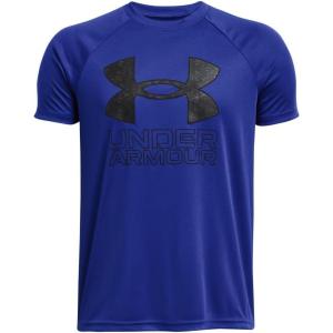imageUnder Armour Boys Tech Hybrid Printed Fill ShortSleeve TShirt404 Royal   Black