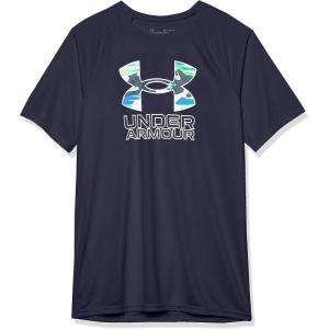 imageUnder Armour Boys Tech Hybrid Printed Fill ShortSleeve TShirt410 Midnight Navy   White