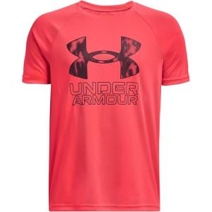 imageUnder Armour Boys Tech Hybrid Printed Fill ShortSleeve TShirt630 Beta   Deep Red