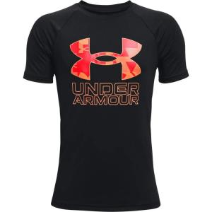 imageUnder Armour Boys Tech Hybrid Printed Fill ShortSleeve TShirtBlack 002Venom Red