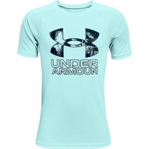 imageUnder Armour Boys Tech Hybrid Printed Fill ShortSleeve TShirtBreeze 441Black