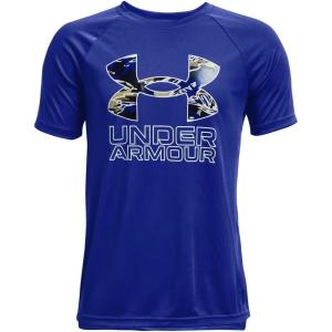 imageUnder Armour Boys Tech Hybrid Printed Fill ShortSleeve TShirtRoyal 401White