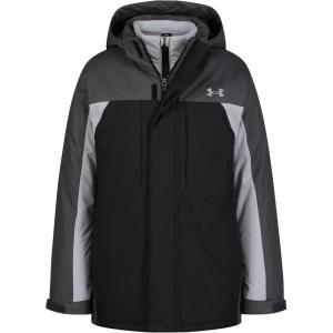 imageUnder Armour Boys Westward 3in1 Jacket Removable Hood ampamp Liner Windproof ampamp Water RepellantBlack Colorblock