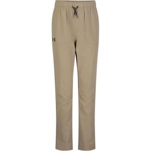 imageUnder Armour Boys Outdoor Woven Tech Pants 4Way Stretch Fabric ampamp Drawstring ClosureCity Khaki  Stretch Tech
