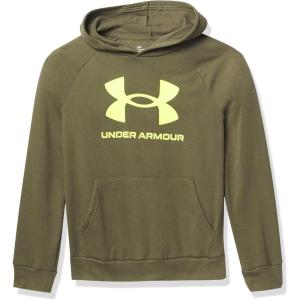 imageUnder Armour Boys Rival Fleece HoodieMarine Od Green 390Pale Moonlight