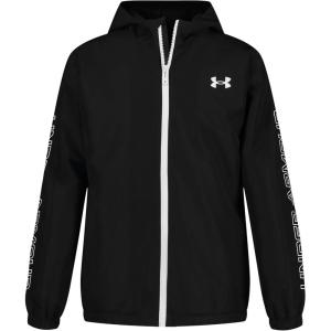 imageUnder Armour Boys Windbreaker Zipup Jacket Water Repellent and WindproofBlack Colorblock