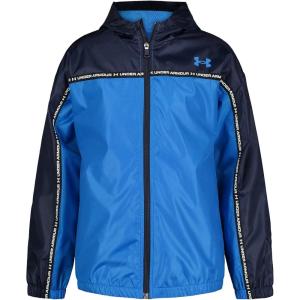 imageUnder Armour Boys Windbreaker Zipup Jacket Water Repellent and WindproofBlue Circuit Taping