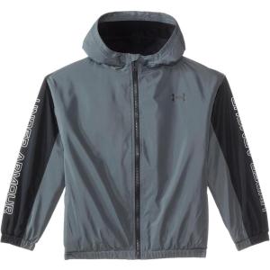 imageUnder Armour Boys Windbreaker Zipup Jacket Water Repellent and WindproofPitch Gray Colorblock