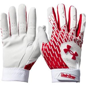 imageUnder Armour Boys Youth Clean Up Baseball Gloves105 White  Red  Red
