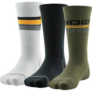 imageUnder Armour Kids Phenom Crew Socks 3PairsMarine Od Green Assorted