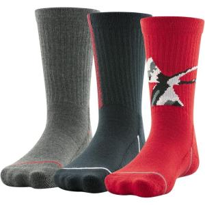 imageUnder Armour Kids Phenom Crew Socks 3PairsRed 1 Assorted