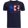 imageUnder Armour Boys New Freedom Chest Flag TShirt410 Midnight Navy   Team Royal