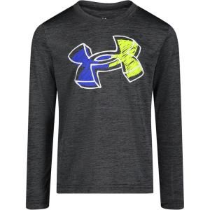 imageUnder Armour Boys Long Sleeve Shirt Crewneck Lightweight and BreathableBlack Scribble
