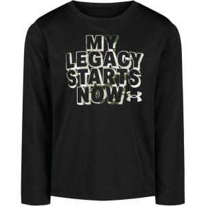 imageUnder Armour Boys Long Sleeve Shirt Crewneck Lightweight and BreathableLegacy  Black