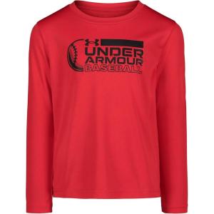 imageUnder Armour Boys Long Sleeve Shirt Crewneck Lightweight and BreathableRed Baseball