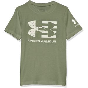 imageUnder Armour Boys New Freedom Chest Flag TShirt390 Marine Od Green   Desert Sand
