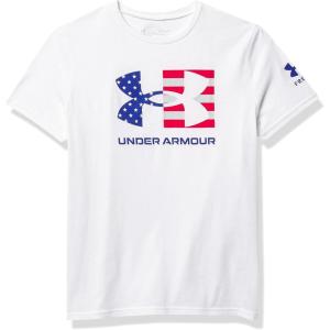imageUnder Armour Boys New Freedom Chest Flag TShirtWhite 100Royal