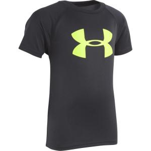 imageUnder Armour Boys Short Sleeve Shirt Crewneck Lightweight and BreathableBlackFuel Green