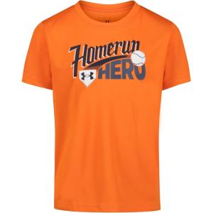 imageUnder Armour Boys Short Sleeve Shirt Crewneck Lightweight and BreathableOrange Homerun