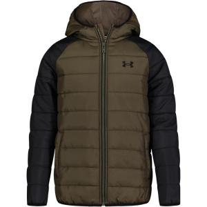 imageUnder Armour Boys Tuckerman Puffer Jacket MidWeight Zipper ClosureMarine Green Raglan