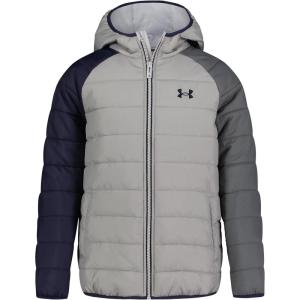 imageUnder Armour Boys Tuckerman Puffer Jacket MidWeight Zipper ClosureMod Gray Raglan