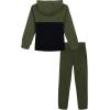 imageUnder Armour babyboys Long Sleeve Logo Hoodie ampamp Joggers SetMarine Od GreenBlack Colorblock