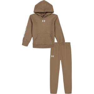 imageUnder Armour babyboys Long Sleeve Logo Hoodie ampamp Joggers SetCamel  Pullover