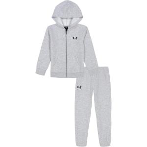 imageUnder Armour babyboys Long Sleeve Logo Hoodie ampamp Joggers SetMod Gray Full Zip