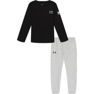 imageUnder Armour boys Long Sleeve Shirt and Jogger Set Durable Stretch and LightweightBlack Freedom Flag
