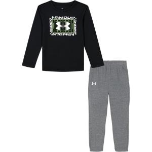 imageUnder Armour boys Long Sleeve Shirt and Jogger Set Durable Stretch and LightweightBlackFootball Field