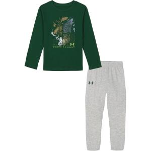 imageUnder Armour boys Long Sleeve Shirt and Jogger Set Durable Stretch and LightweightForest Multi Animal