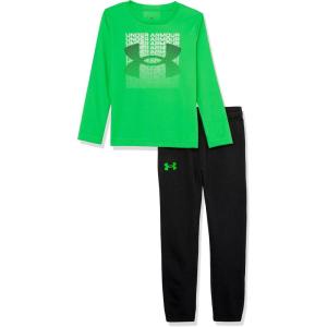 imageUnder Armour boys Long Sleeve Shirt and Jogger Set Durable Stretch and LightweightGreen Screen